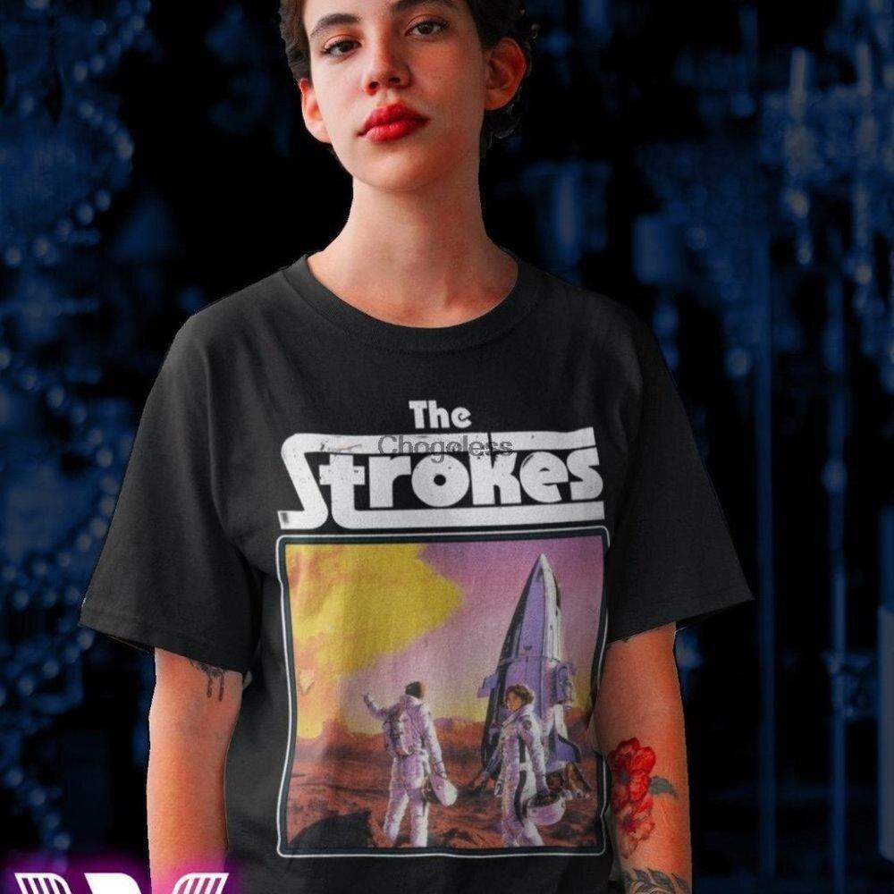 Hypebest The Strokes Rock Band Casual Vintage Unisex Graphics Tee